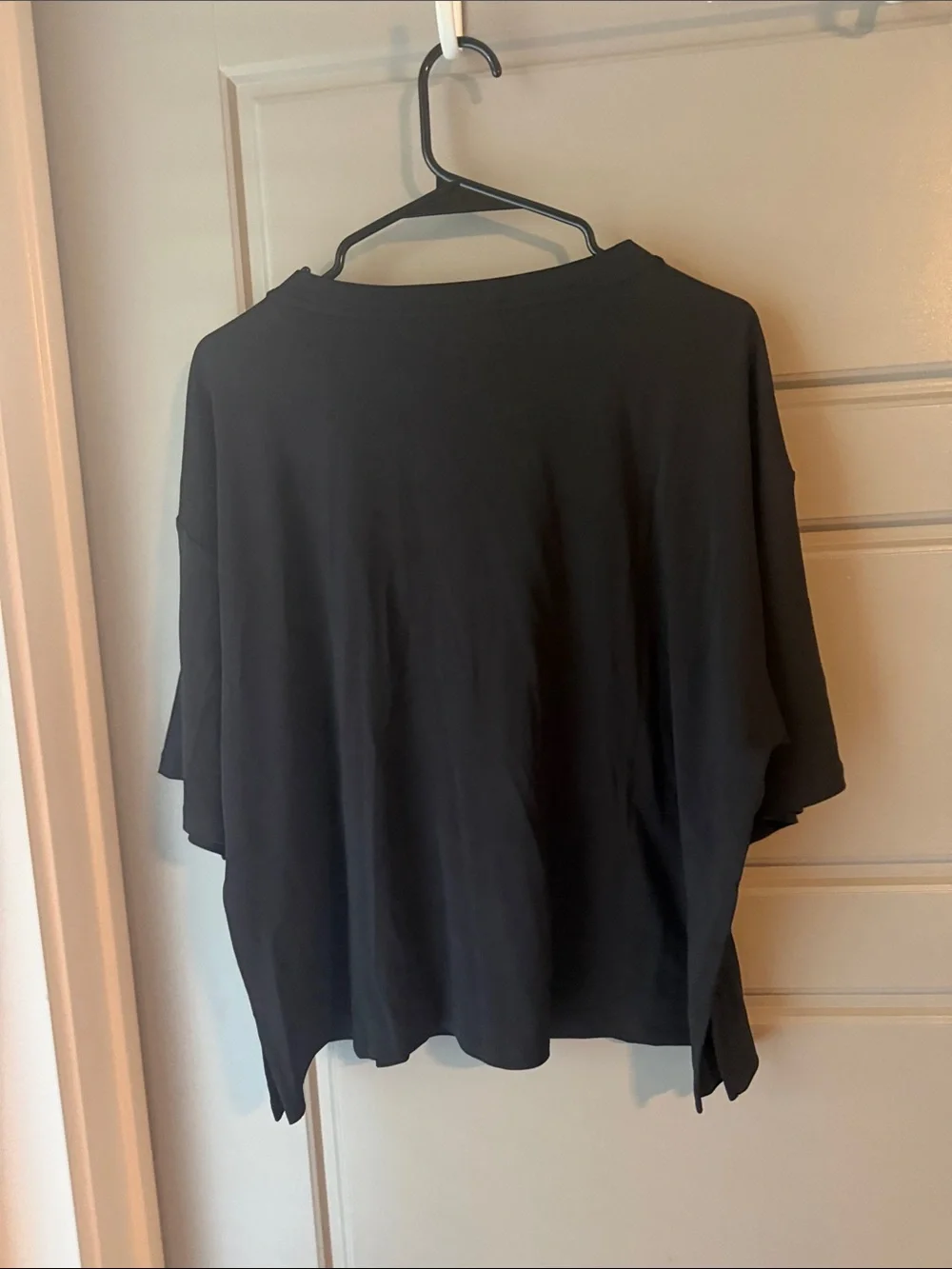 NWT Michael Kors Black Short-Sleeve Top with Gold Grommet Accents